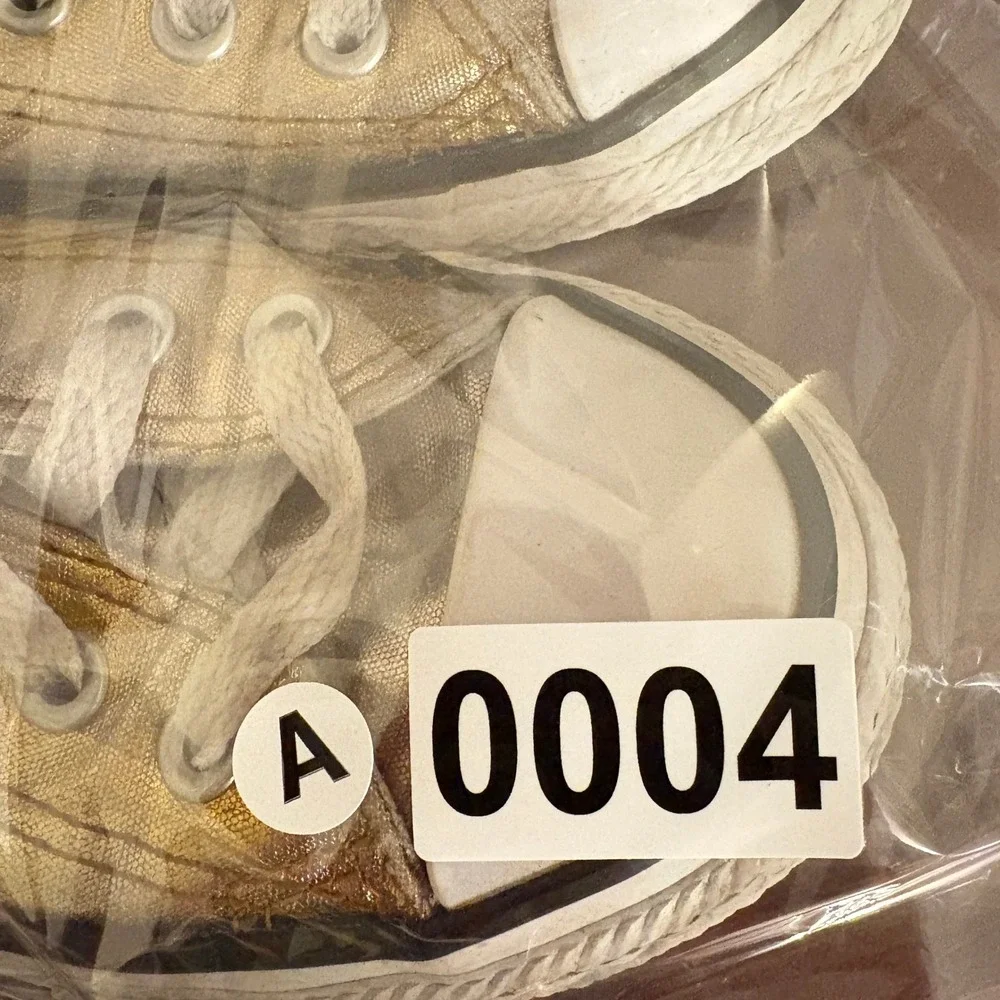 Converse Sneakers Kids Sz 12 Gold Glimmer Chuck Taylor All‎ Star Low Top Shimmer